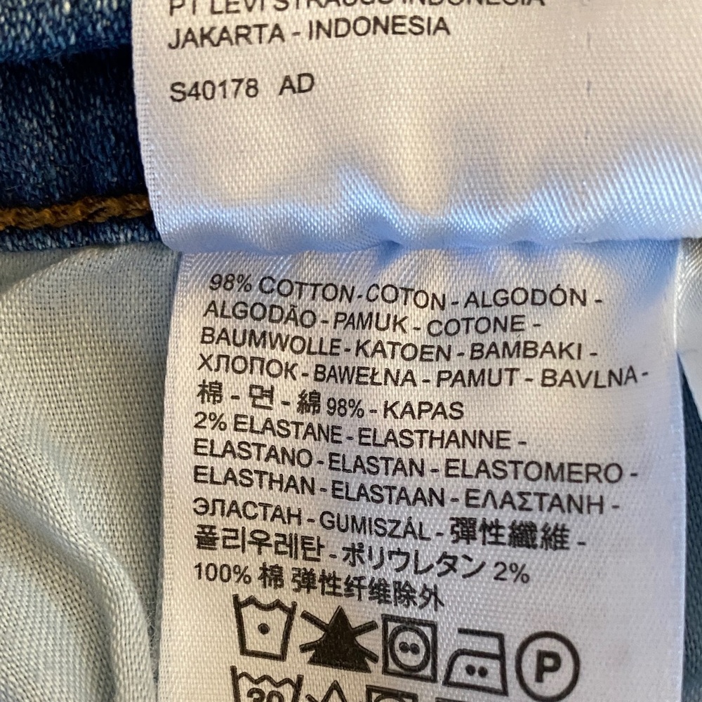 Levi's 524 Too Superlow Skinny Jeans 31x30 - Picture 10 of 11